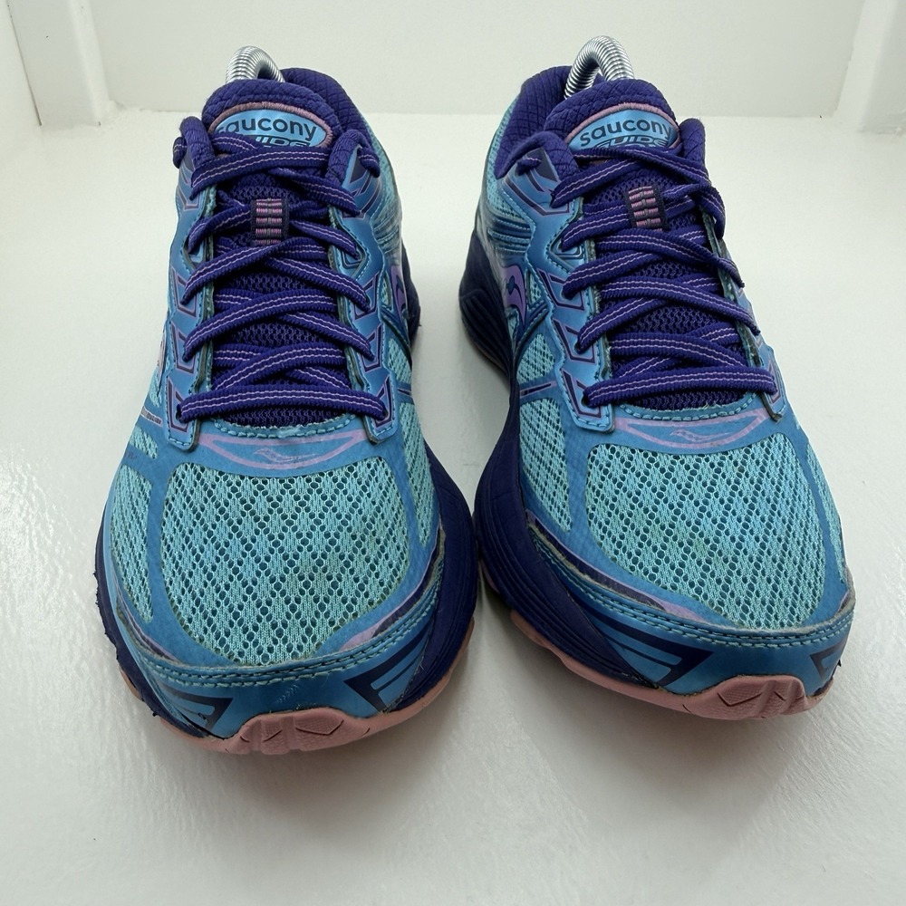 Saucony Guide 9 Womens Size 8 Blue Purple Running Shoes Sneakers S10295-5 Everun - Picture 4 of 13